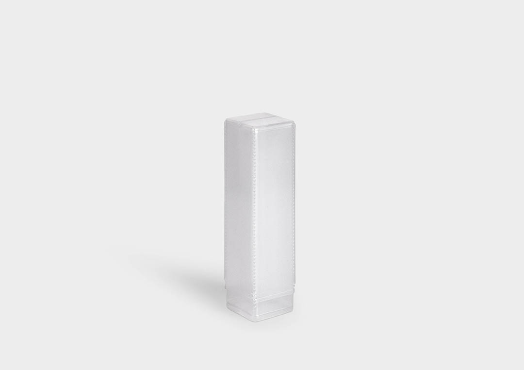 QuadroPack : un tube d'emballage de protection télescopique carré avec réglage de la longueur par cran.