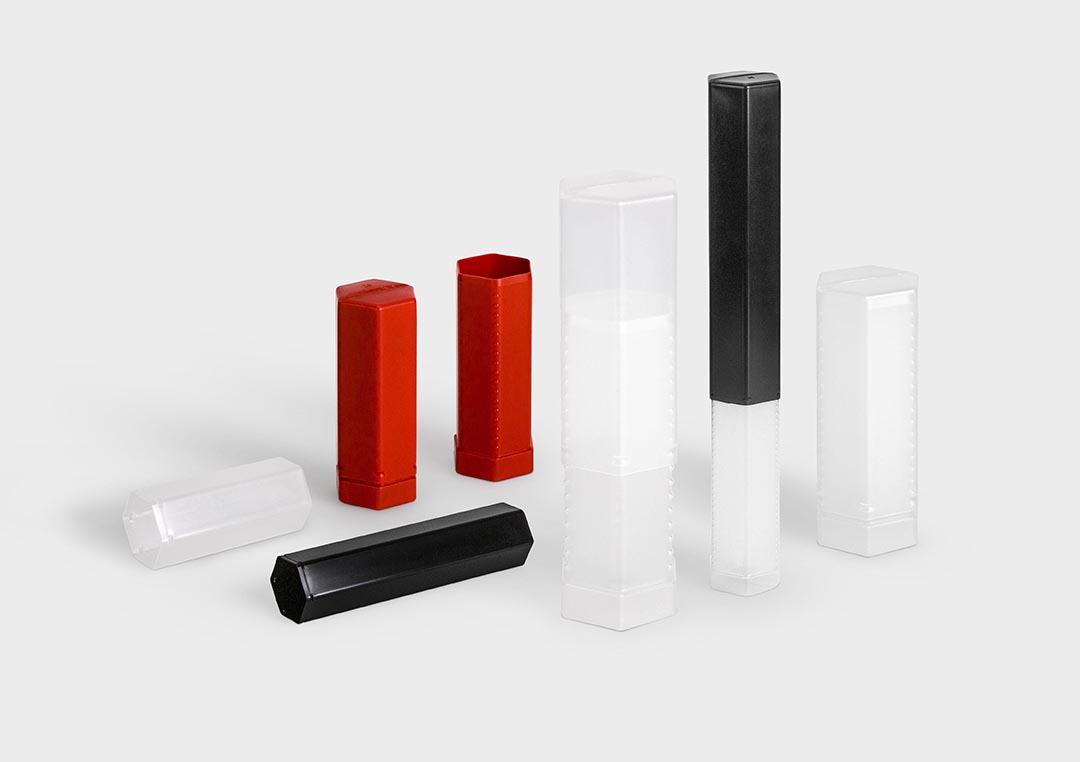 SlimPack : tubes en plastique - rose plastic